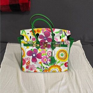 Floral Green Handbag